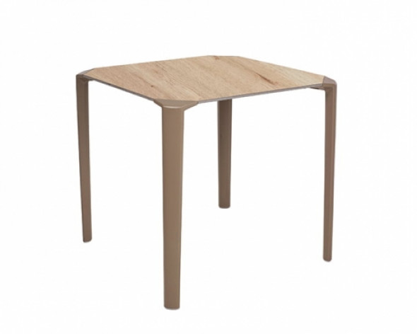 Stół Ezpeleta ONE 80 - kolor oak taupe/dębowo jasnobrązowy