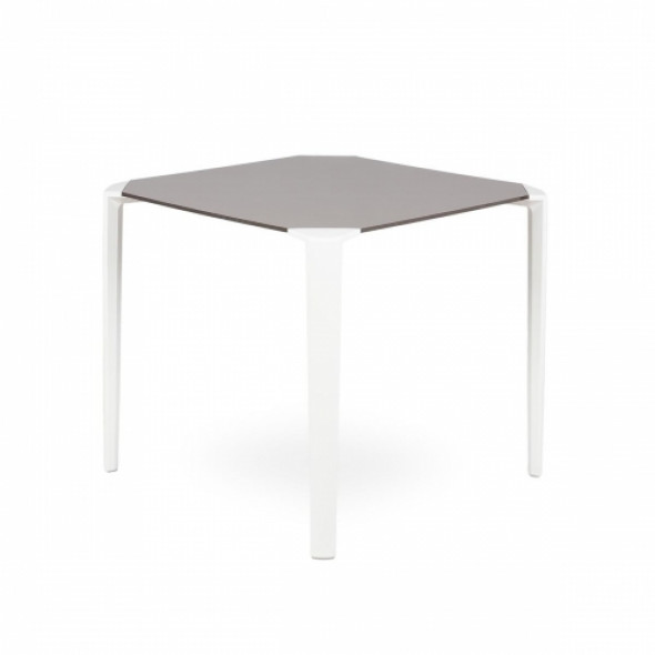 Stół Ezpeleta ONE 80 - kolor taupe white/jasnobrązowo biały