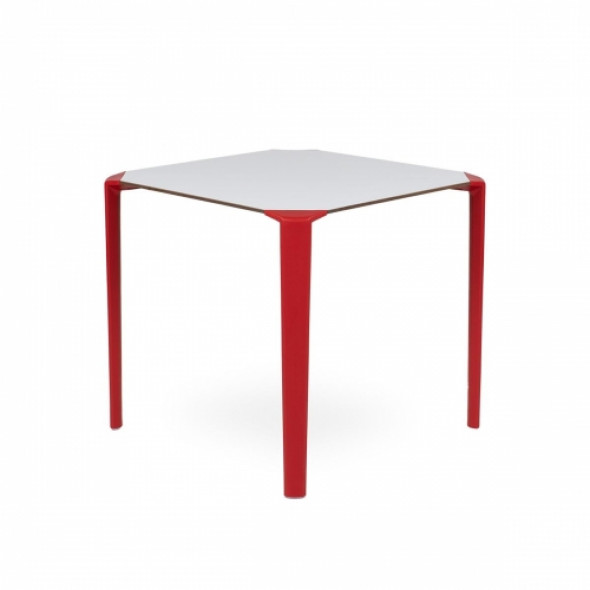 Stół Ezpeleta ONE 80 - kolor white cherry/biało czerwony