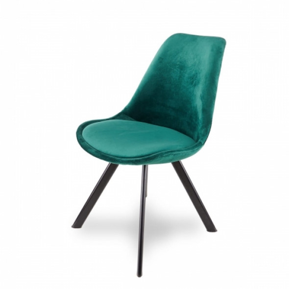 Stylowe krzesło tapicerowane CONTI/MET/2 - kolor zielony