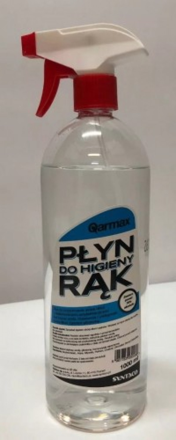 Płyn do dezynfekcji rąk 1000 ml z atomizerem 70% alkoholu