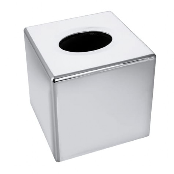 Pojemnik na chusteczki kwadratowy CHROM POŁYSK