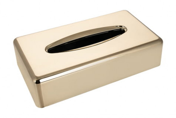 Pojemnik na chusteczki prostokątny ZŁOTY