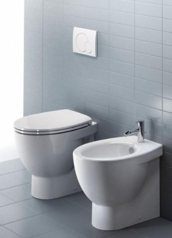 Catalano Zero Light miska stojąca z deską + bidet 1VPZN00