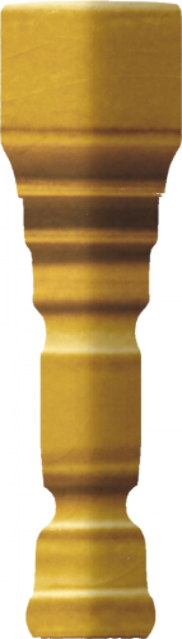 GRAZIA CERAMICHE EPOQUE ANGOLO TERMINALE DECO DARK MUSTARD CRAQUELE 2x12 TEAD8 Narożnik