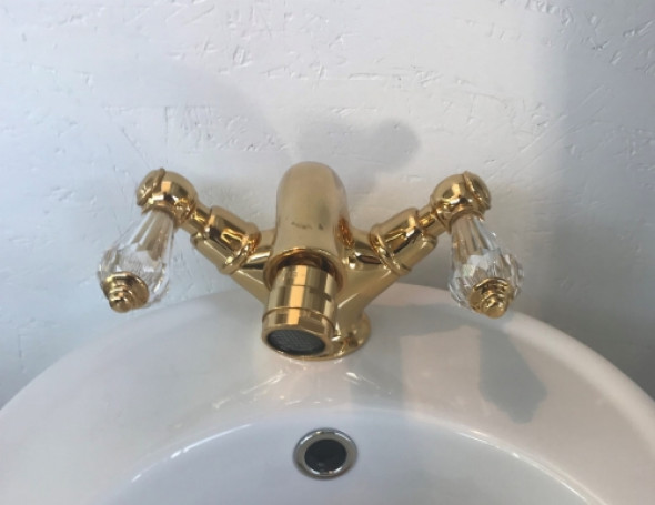 Rubinetterie Treemme bateria bidetowa Old Italy Swarovski 4424 złota