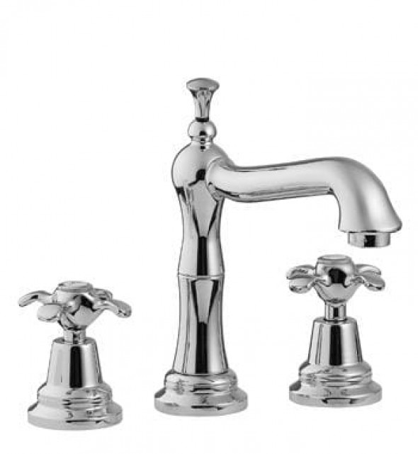 Rubinetterie Treemme bateria umywalkowa 3-otworowa Nuova Retro 4117 chrom