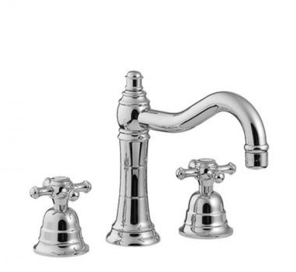 Rubinetterie Treemme bateria umywalkowa 3-otworowa Old Italy 4417 chrom