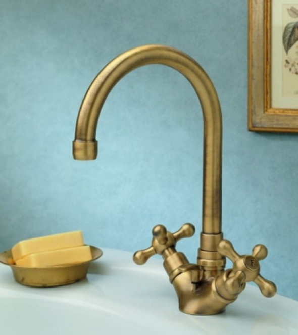 Rubinetterie Treemme bateria umywalkowa Romantica 3615 brunito