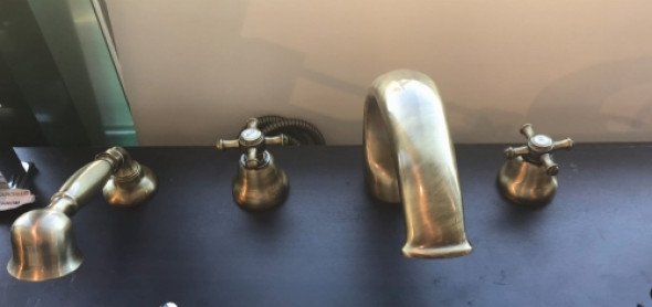 Rubinetterie Treemme bateria wannowa 4-otworowa Old Italy 4471 brunito