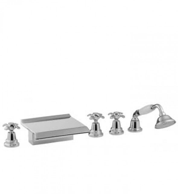 Rubinetterie Treemme bateria wannowa 5-otworowa Nuova Retro 4172 chrom