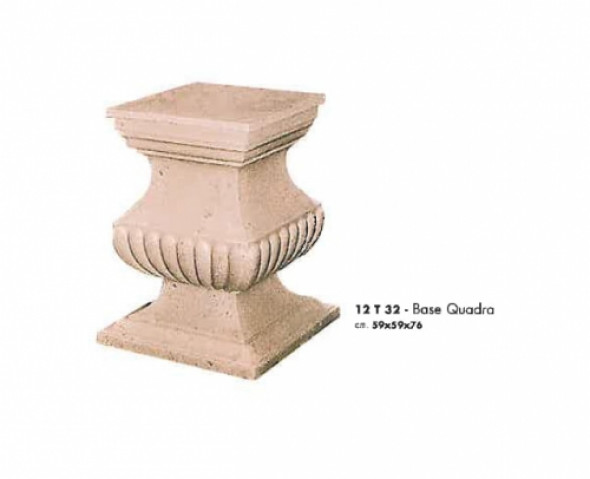 Tecno Art Marmi Postument Trawertynowy BASE QUADRA 59x59x76 cm