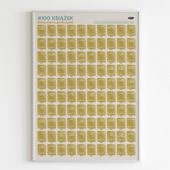 Plakat 100 książek, które warto przeczytać