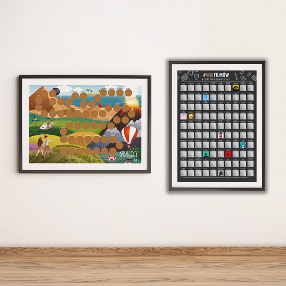 Zestaw plakatów: filmy i gry planszowe